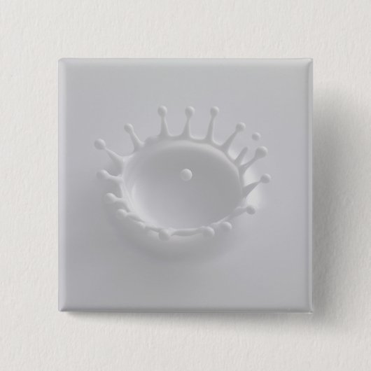Badge Carré 5 Cm Éclaboussure de lait (Devant)
