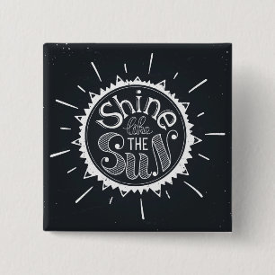 Badge Carré 5 Cm Éclat comme The Sun