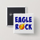 Badge Carré 5 Cm Éclat de foudre Eagle Rock (Devant & derrière)
