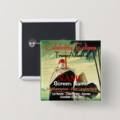 Badge Carré 5 Cm Éclipse 2012 transatlantique (Devant & derrière)