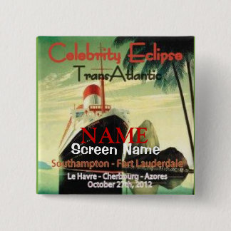 Badge Carré 5 Cm Éclipse 2012 transatlantique