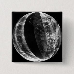 Badge Carré 5 Cm Éclipse lunaire