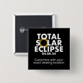 Badge Carré 5 Cm Eclipse personnalisable 2024 (Devant & derrière)