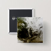 Badge Carré 5 Cm éclipse solaire au-dessus de l'Asie du Sud-Est (Devant & derrière)