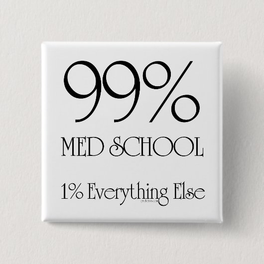 Badge Carré 5 Cm École de Med de 99% (Devant)