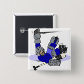 Badge Carré 5 Cm Économies de gardien de but (Devant & derrière)