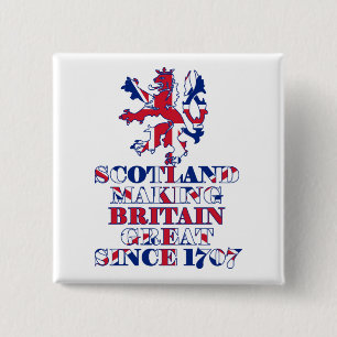 Badge Carré 5 Cm Écossais et britannique fiers