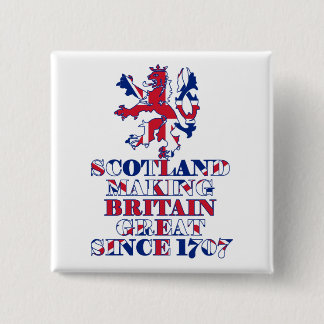 Badge Carré 5 Cm Écossais et britannique fiers
