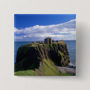 Badge Carré 5 Cm Écosse, Aberdeen. Château de Dunnotar.