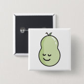 Badge Carré 5 Cm Écouter avec le sourire (Devant & derrière)