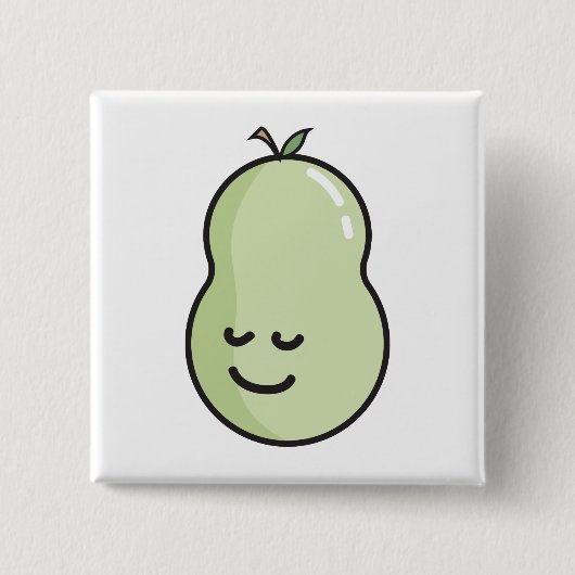 Badge Carré 5 Cm Écouter avec le sourire (Devant)