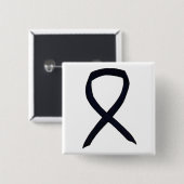 Badge Carré 5 Cm Écran d'art personnalisé Black Awareness (Devant & derrière)