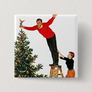 Badge Carré 5 Cm Écrimage de l'arbre