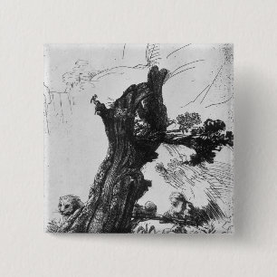 Badge Carré 5 Cm Écriture de St Jerome, 1648
