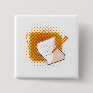 Badge Carré 5 Cm Écriture Lover
