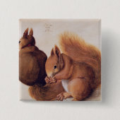 Badge Carré 5 Cm Écureuils, 1512 (Devant)