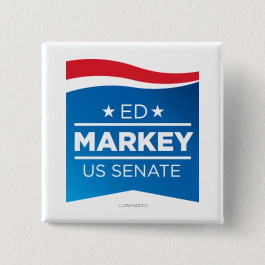 Badge Carré 5 Cm Ed Markey pour le bouton de sénateur (Devant)