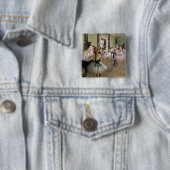 Badge Carré 5 Cm Edgar Degas - Classe Danse (En situation)