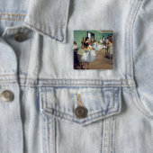 Badge Carré 5 Cm Edgar Degas - Classe Danse (En situation)