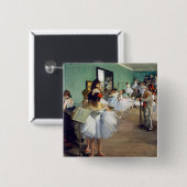 Badge Carré 5 Cm Edgar Degas - Classe Danse (Devant & derrière)