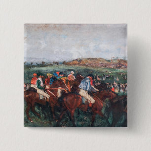 Badge Carré 5 Cm Edgar Degas - Course des hommes