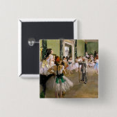 Badge Carré 5 Cm Edgar Degas La Classe Danse (Devant & derrière)