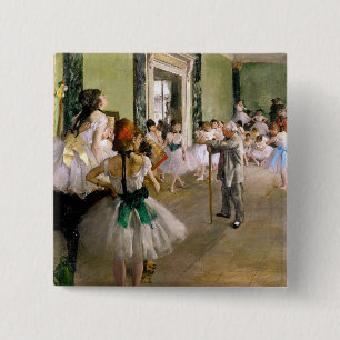 Badge Carré 5 Cm Edgar Degas La Classe Danse