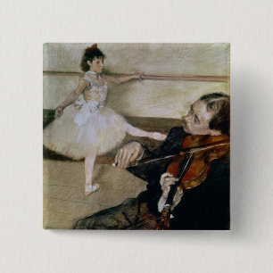 Badge Carré 5 Cm Edgar Degas la leçon de danse, c.1879