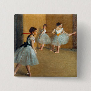 Badge Carré 5 Cm Edgar Degas Le Foyer de la Danse à l'Opéra