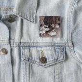 Badge Carré 5 Cm Edgar Degas - Répétition de ballet sur scène (En situation)