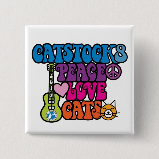 Badge Carré 5 Cm Édition limitée de Catstock 8 - bouton (Devant)
