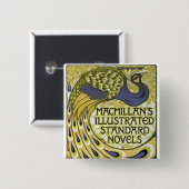 Badge Carré 5 Cm Édition Peacock de MacMillan (Devant & derrière)