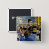 Badge Carré 5 Cm Edouard Manet - Coin d'un Café-Concert (Devant & derrière)