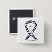 Badge Carré 5 Cm EDS Sensibilisation Zebra Ruban Ruban Personnalisé (Devant & derrière)