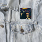 Badge Carré 5 Cm Edvard Munch - Anxiété (En situation)
