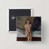 Badge Carré 5 Cm Edvard Munch - Puberté (Devant & derrière)
