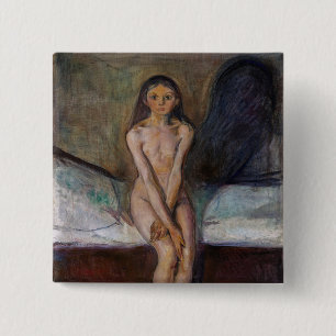 Badge Carré 5 Cm Edvard Munch - Puberté