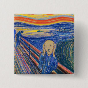 Badge Carré 5 Cm Edvard Munch - The Scream 1895