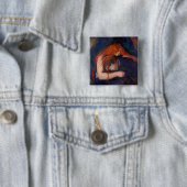 Badge Carré 5 Cm Edvard Munch - Vampire / Amour et douleur (En situation)