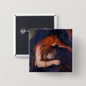Badge Carré 5 Cm Edvard Munch - Vampire / Amour et douleur (Devant & derrière)