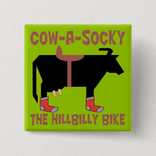 Badge Carré 5 Cm Effrayez un Socky