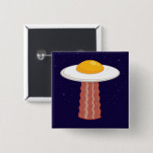 Badge Carré 5 Cm Eggstraterrestrial (Devant & derrière)