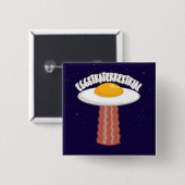 Badge Carré 5 Cm Eggstraterrestrial Avec Texte (Devant & derrière)