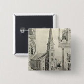 Badge Carré 5 Cm Église de l'Immaculée Conception, Waterbury (Devant & derrière)