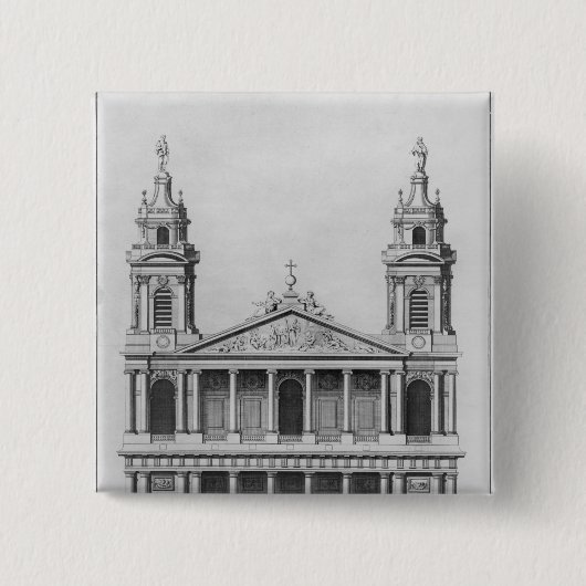 Badge Carré 5 Cm Église de Saint-Sulpice (Devant)