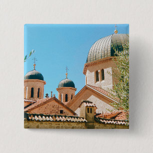 Badge Carré 5 Cm Église Saint-Nicolas - Kotor - Monténégro