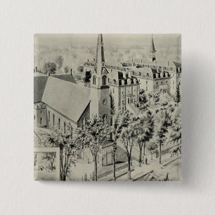 Badge Carré 5 Cm Église Saint-Rose de Meriden