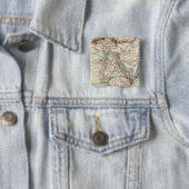 Badge Carré 5 Cm Égypte 14 (En situation)