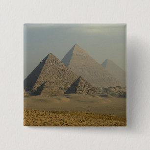 Badge Carré 5 Cm Égypte, Gizeh, complexe des pyramides de Gizeh, pl