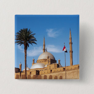 Badge Carré 5 Cm Égypte, Le Caire, Citadelle, Mosquée Muhammad Ali